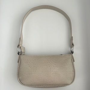 Tan Snakeskin Shoulder Bag